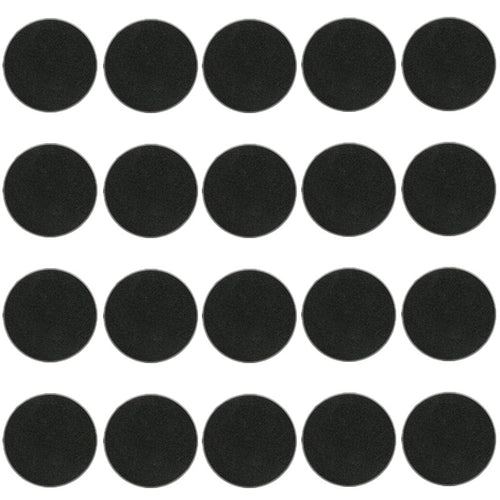 20 x 60mm bases For games plastic black bases