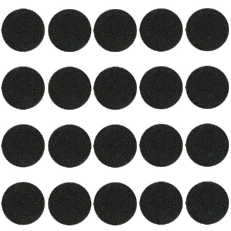 20 x 60mm bases For games plastic black bases